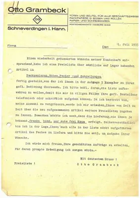 Kundenanschreiben von