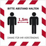Abstand halten Aufkleber